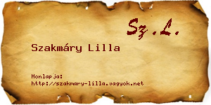 Szakmáry Lilla névjegykártya