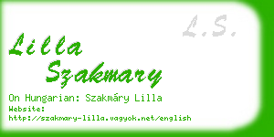 lilla szakmary business card