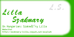lilla szakmary business card